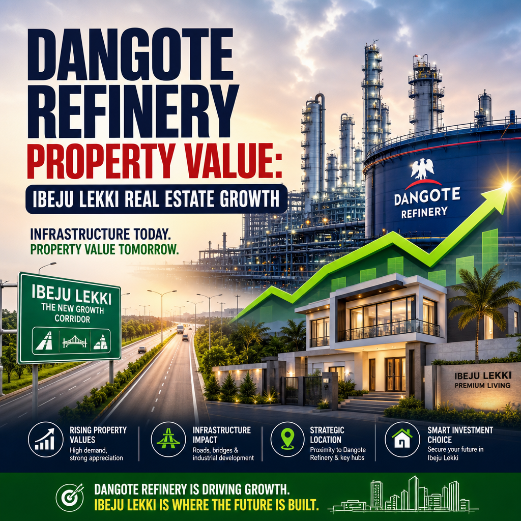 Dangote Refinery boosts property values and real estate growth in Ibeju Lekki through infrastructure development